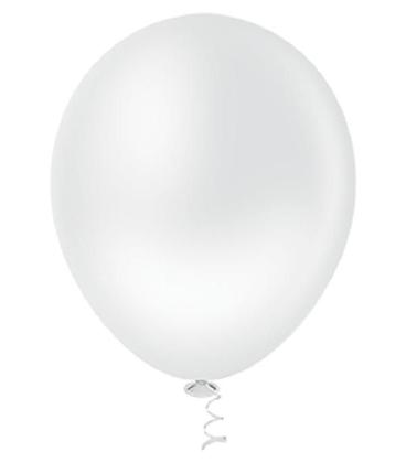 Imagem de Bexiga Balões Liso Redondo Nº 16 Branco - 12 Unid