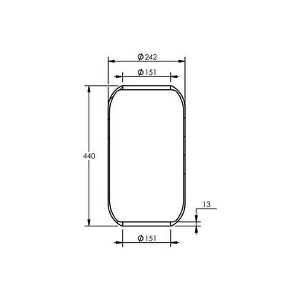 Imagem de Bexiga Suspensor Pneumatico Eixo Vw 17.260ot 151 X 440 Mm