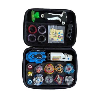 Beyblade Maleta Kit Com 8 Beyblade + Lançador Dupla Rotação