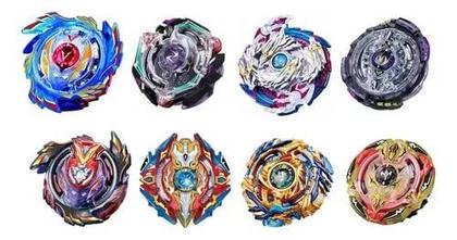 Beyblade Maleta Kit Com 8 Beyblade + Lançador Dupla Rotação - z3