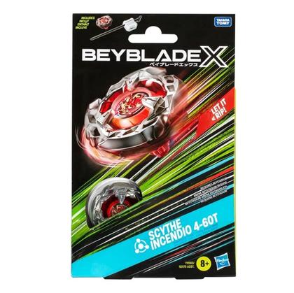 Imagem de Beyblade x scythe incendio 4-60t piao e lançador (f9583) - hasbro