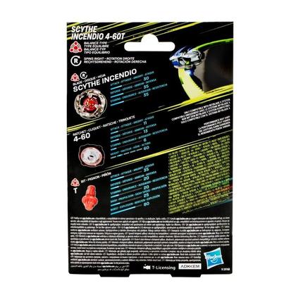Imagem de Beyblade x scythe incendio 4-60t piao e lançador (f9583) - hasbro