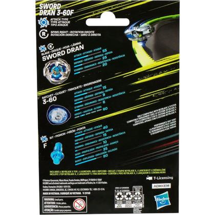 Imagem de Beyblade X Sword Dran 3-60F Pião Lançador Hasbro F9580