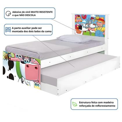 Imagem de Bi Cama Juvenil Zap com Cabeceira Fazendinha Feliz