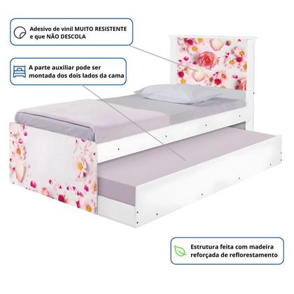 Imagem de Bi Cama Juvenil Zap com Cabeceira Rosas