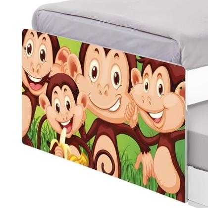 Imagem de Bi Cama Juvenil Zap com Cabeceira Safari Macaquinhos