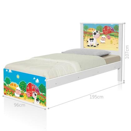 Imagem de Bi Cama Juvenil Zap Fazendinha Colorida com Colchões