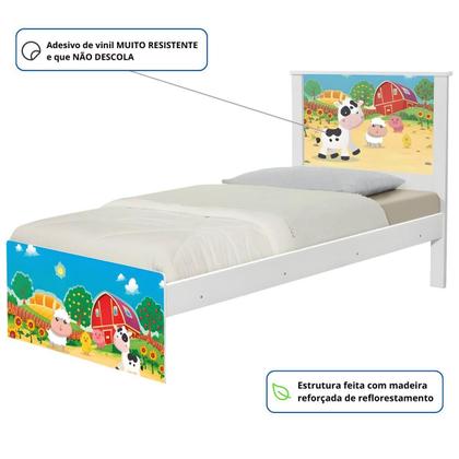 Imagem de Bi Cama Juvenil Zap Fazendinha Colorida com Colchões