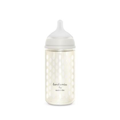 Imagem de Biberón de Vidrio Suavinex Bonhomia 240 ml Beige, Anticólicos