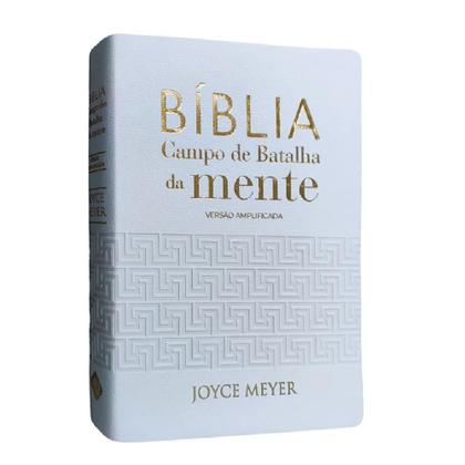 Imagem de Bíblia campo de batalha da mente  versão amplificada  capa de luxo branco  índice