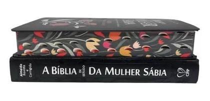 Imagem de Bíblia de estudo da mulher sábia  capa de luxo preta  arc  com harpa  com índice