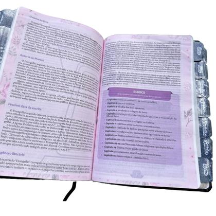 Imagem de Bíblia de Estudo da Pregadora Fiel Preta Cpp Full Color com Abas Adesivas Colocadas Arc