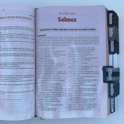 Imagem de Biblia de estudo do Pregador pentecostal média preta com Abas aplicadas ARC