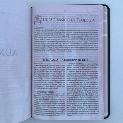 Imagem de Biblia de estudo do Pregador pentecostal média preta com Abas aplicadas ARC