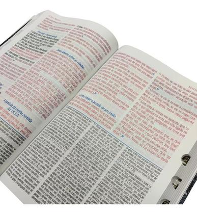 Imagem de Bíblia de estudo king james  atualizada  com textos coloridos  capa de luxo feminina  com índice