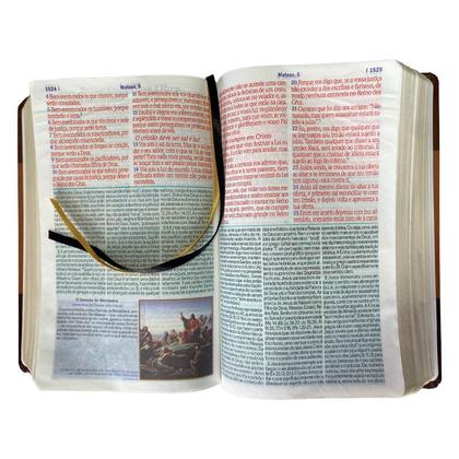 Imagem de Bíblia de Estudo  King James Atualizada  Full Color  Capa PU  Preta