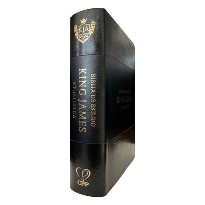 Imagem de Bíblia de Estudo  King James Atualizada  Full Color  Capa PU  Preta