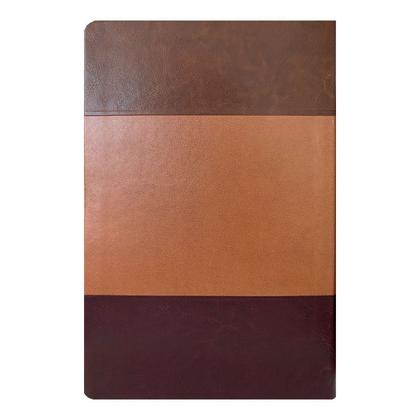 Imagem de Bíblia De Estudo King James - Atualizada Full Color Capa Pu Tricolor Marrom Caramelo E Bordô