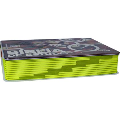 Imagem de Bíblia de Estudo para Crianças Kids O Mundo de Otávio Letras Grandes Maiúsculas Na Linguagem de Hoje NTLH Capa Leão