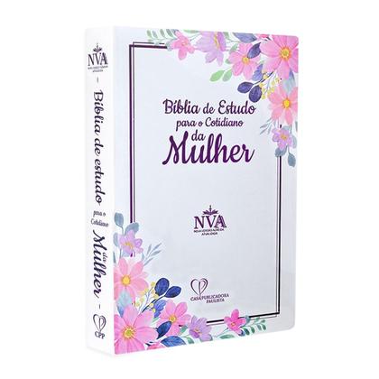 Imagem de Biblia de estudo para o cotidiano da mulher nva capa dura - branca