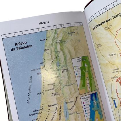 Imagem de Biblia de estudo pentecostal com harpa cristã  média  arc  preta  cpad