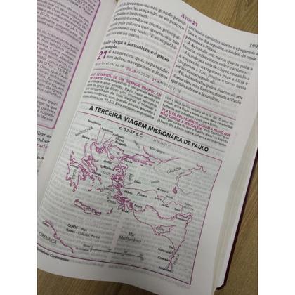 Imagem de Bíblia de Estudo Pentecostal Letra Grande Edição Global ARC Almeida Revista Corrigida Palavras de Jesus em Vermelho CPAD