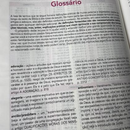 Imagem de Bíblia de Estudo Pentecostal Letra Grande Global ÍNDICE ARC Almeida Revista Corrigida Palavras de Jesus em Vermelho CPAD