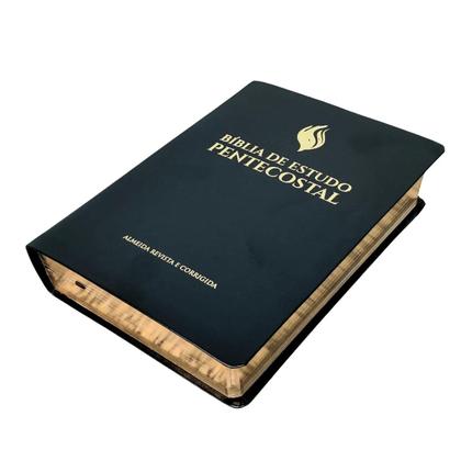 Imagem de Biblia de estudo pentecostal  média  arc edição 95  preta  cpad