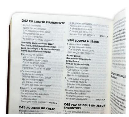 Imagem de Bíblia de estudo pentecostal media luxo com harpa cristã preta versão arc jfa - Editora CPAD