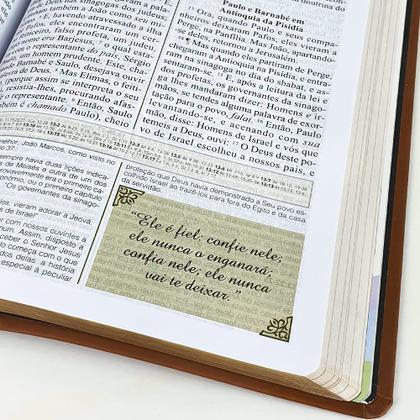 Imagem de Bíblia de Estudo Spurgeon  King James 1611  Letra Grande  Luxo Marrom e Preta - BV Books