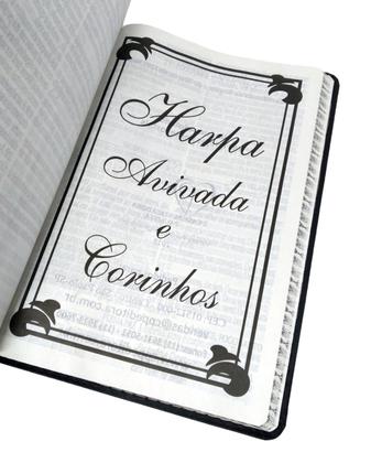 Imagem de Bíblia Evangélica L. Extra Gigante Jumbo Harpa Gospel  Preta - FASHIONSELLER