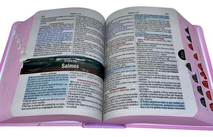 Imagem de Biblia Feminina Adolescente Para Bolsa Pentecostal Assembleia Batista Universal Harpas Coros Promessas Índice