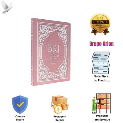 Imagem de Bíblia Feminina King James Fiel 1611 Versão Rose Letra Grande Luxo, Conforto Visual E Impacto Espiritual Numa Só Edição