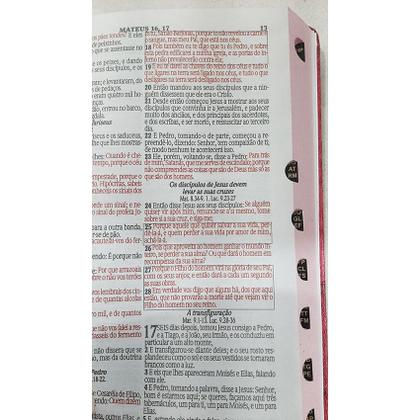 Imagem de Bíblia Feminina - Tamanho Grande - Pink Folhas