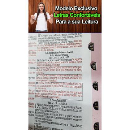 Imagem de Bíblia Feminina - Tamanho Grande - Pink Folhas