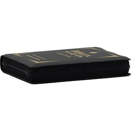 Imagem de Bíblia Grande Harpa Cristã Zíper Letra Grande Preta PJV