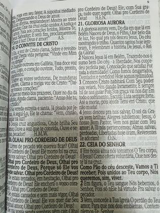 Imagem de Biblia letra jumbo Luxo com Harpa KC