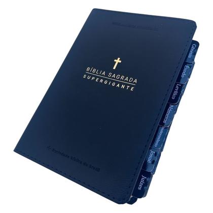 Imagem de Biblia Letra Supergigante sbb compacta Preta com abas adesivas