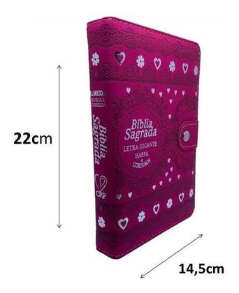 Imagem de Bíblia Lt Gigante Harpa Tipo Carteira bolsa Feminina pentecostal  batista assembleia