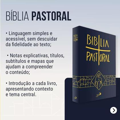 Imagem de Bíblia Nova Pastoral Pequena Bolso Capa Zíper Editora Paulus Livro Completo Antigo e Novo Testamento