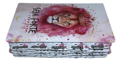 Imagem de Bíblia Pentecostal Assembleia Letra Grande Capa Dura Leão Feminina Harpa Coros Abas Adesivas Para Índice