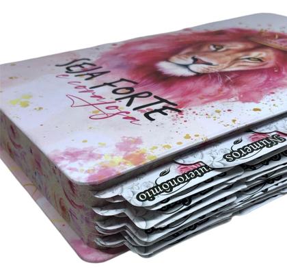 Imagem de Bíblia Pentecostal Assembleia Letra Grande Capa Dura Leão Feminina Harpa Coros Abas Adesivas Para Índice