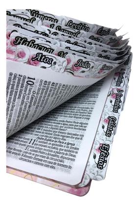 Imagem de Bíblia Pentecostal Assembleia Letra Grande Capa Dura Leão Feminina Harpa Coros Abas Adesivas Para Índice