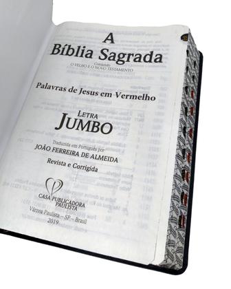 Imagem de Bíblia Pentecostal Evangélica Letra Jumbo Harpa + 640 Coros Preta