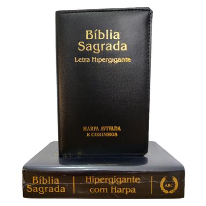Bíblia Sagrada com Harpa Hiper Gigante ARC Almeida Revista Corrigida Luxo com Índice Capa Almofadada Imagem de Bíblia Sagrada com Harpa Hiper Gigante ARC Almeida Revista Corrigida Luxo com Índice Capa Almofadada