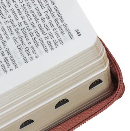 Imagem de BÍBLIA Sagrada com LETRA GRANDE de Zíper na Versão ARC Almeida Corrigida com índice editora SBB
