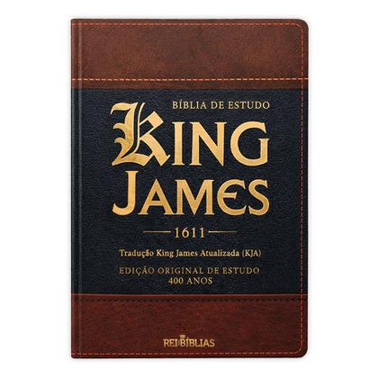 Imagem de Bíblia Sagrada De Estudo King James 1611 - Tricolor - Capa Dura - 31x21cm