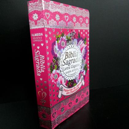 Imagem de Bíblia sagrada estudo da mulher nova laminada pink sc sk