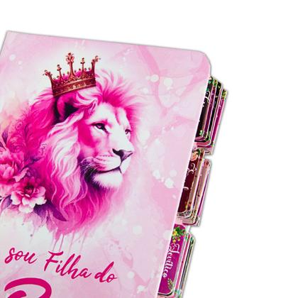 Imagem de Bíblia Sagrada Evangélica Com Índice Abas Adesivas Feminina Filha do rei