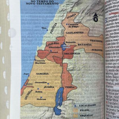 Imagem de Biblia sagrada evangelica letra hiper gigante arc almeida palavras de jesus em vermelho luxo harpa indice